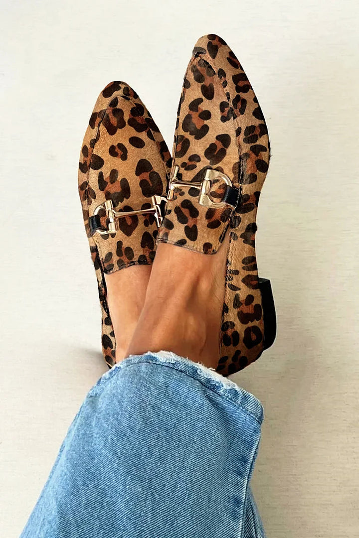 Liorena | Leoparden Elegante Mokassins
