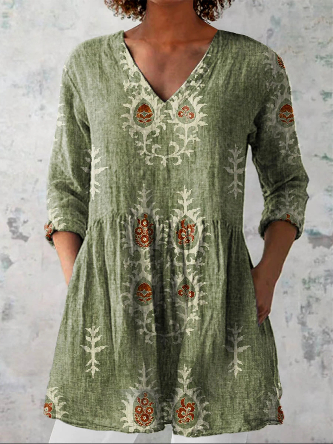 Maeve | Lange V-hals blouse