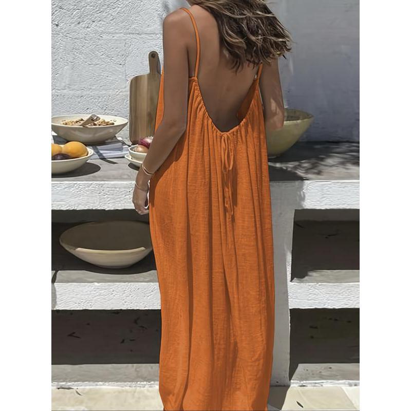 Ärmelloses Cami-Lounge-Maxikleid für Damen,