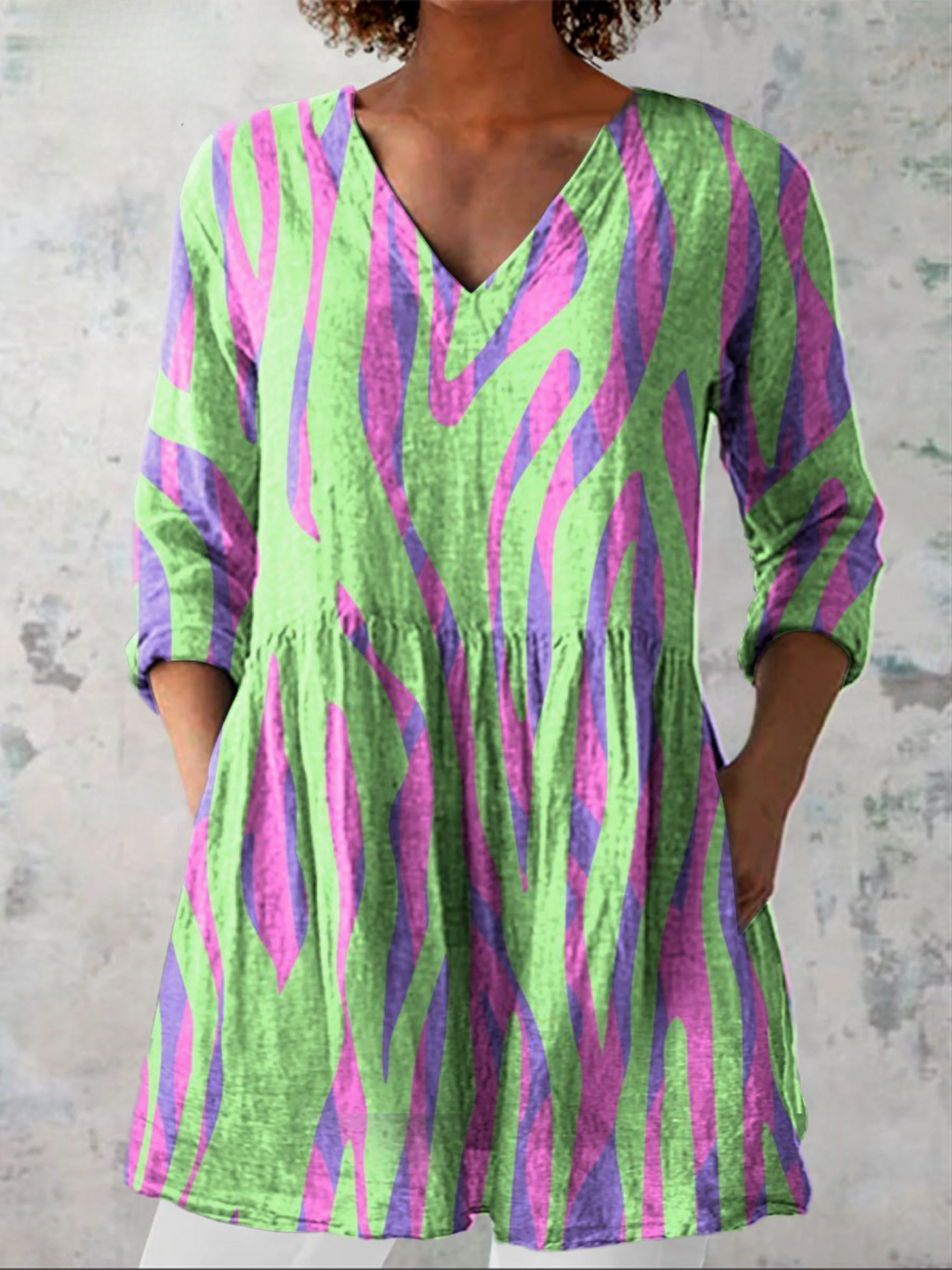 Gisella | Lange V-hals blouse