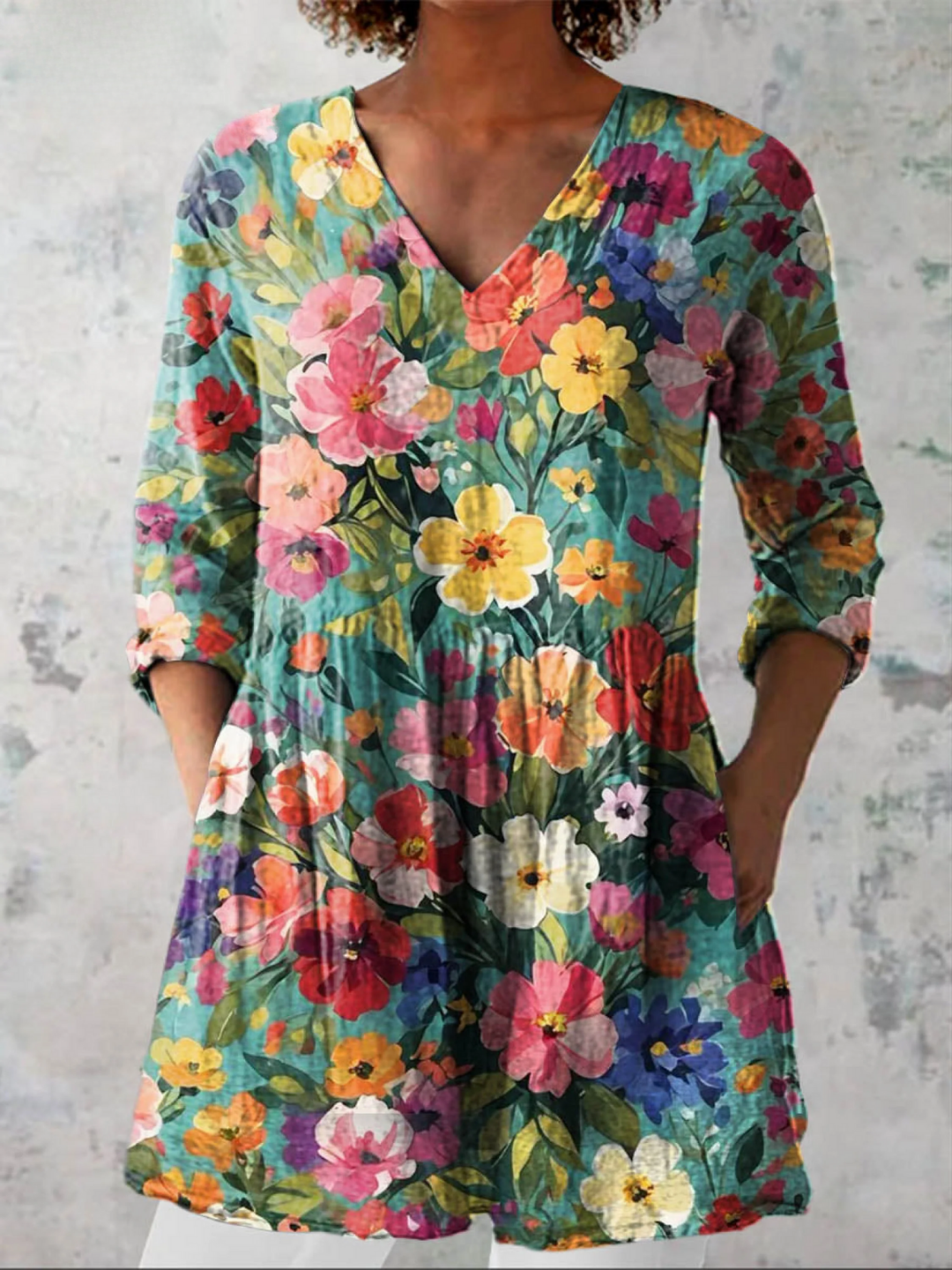 Ines | Lange V-hals blouse