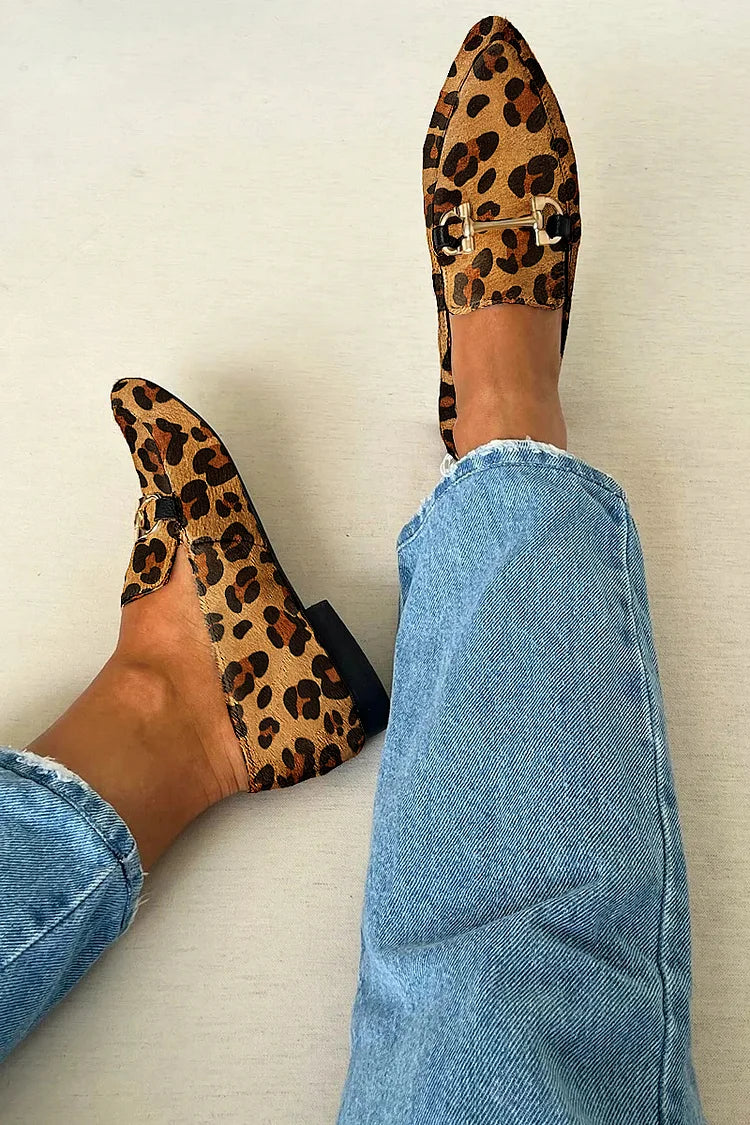 Liorena | Leoparden Elegante Mokassins