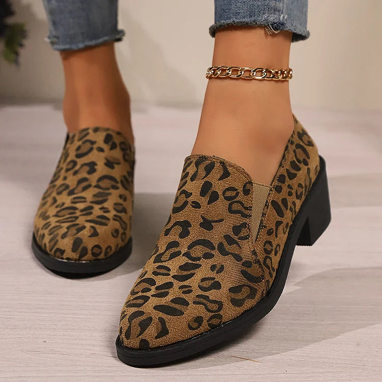Luvina | Leopard Elegante Mokassins