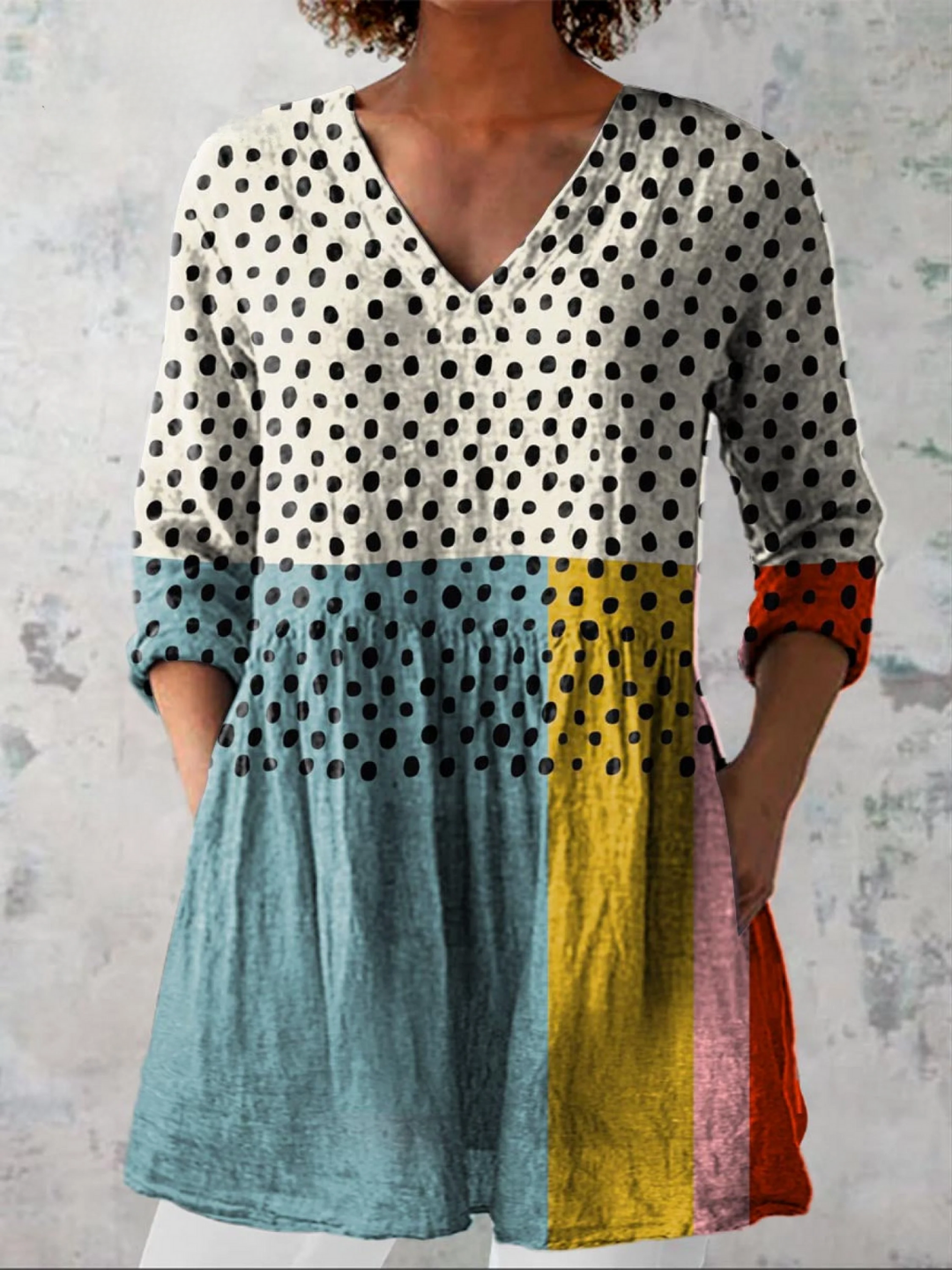 Elowen | Lange V-hals blouse