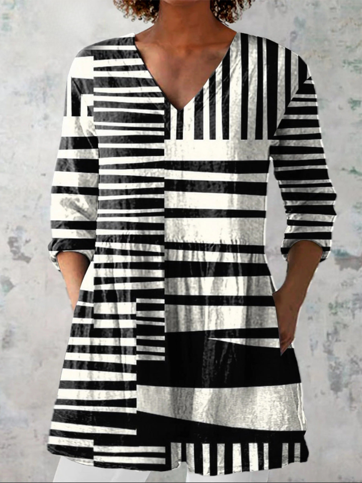 Capri | Lange V-hals blouse
