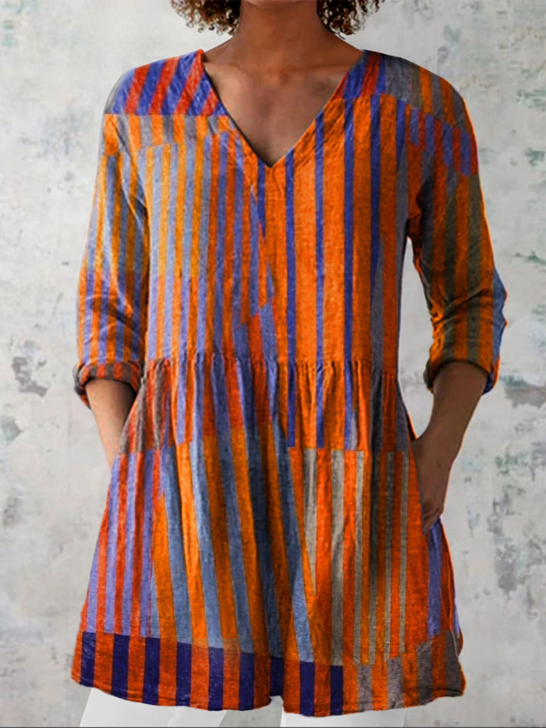 Nadia | Lange V-hals blouse
