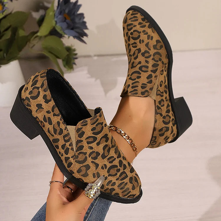 Luvina | Leopard Elegante Mokassins
