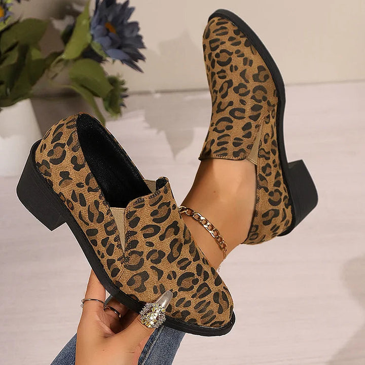Luvina | Leopard Elegante Mokassins