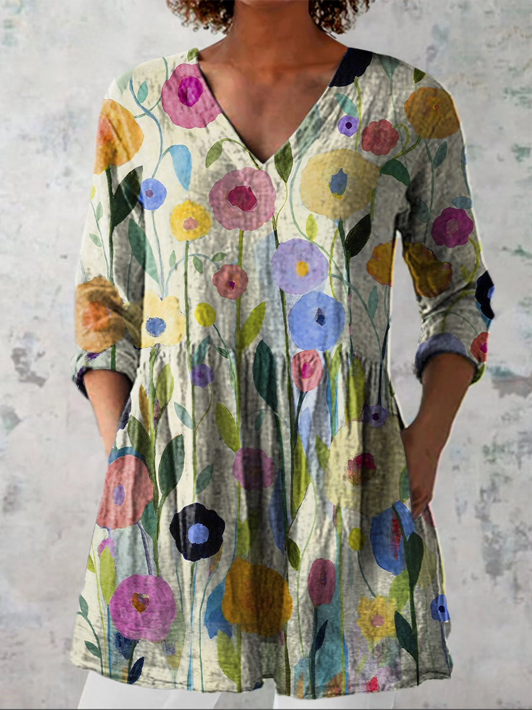 Blaire | Lange V-hals blouse