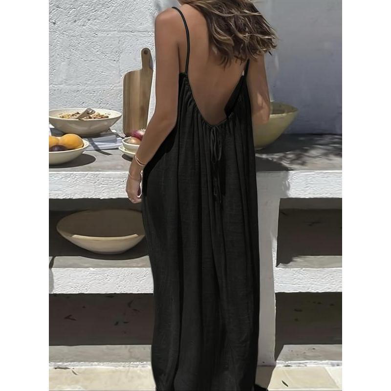 Ärmelloses Cami-Lounge-Maxikleid für Damen,