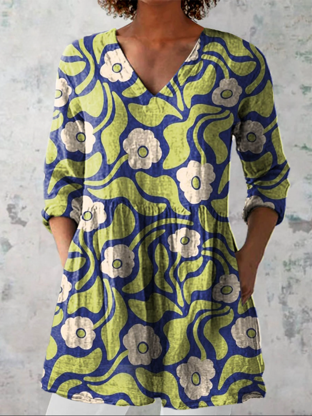Galina | Lange V-hals blouse