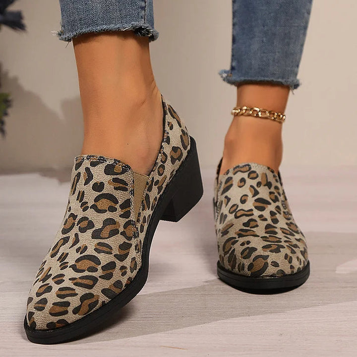 Luvina | Leopard Elegante Mokassins