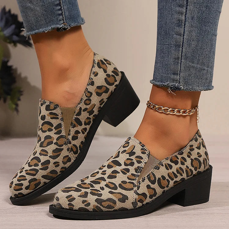Luvina | Leopard Elegante Mokassins