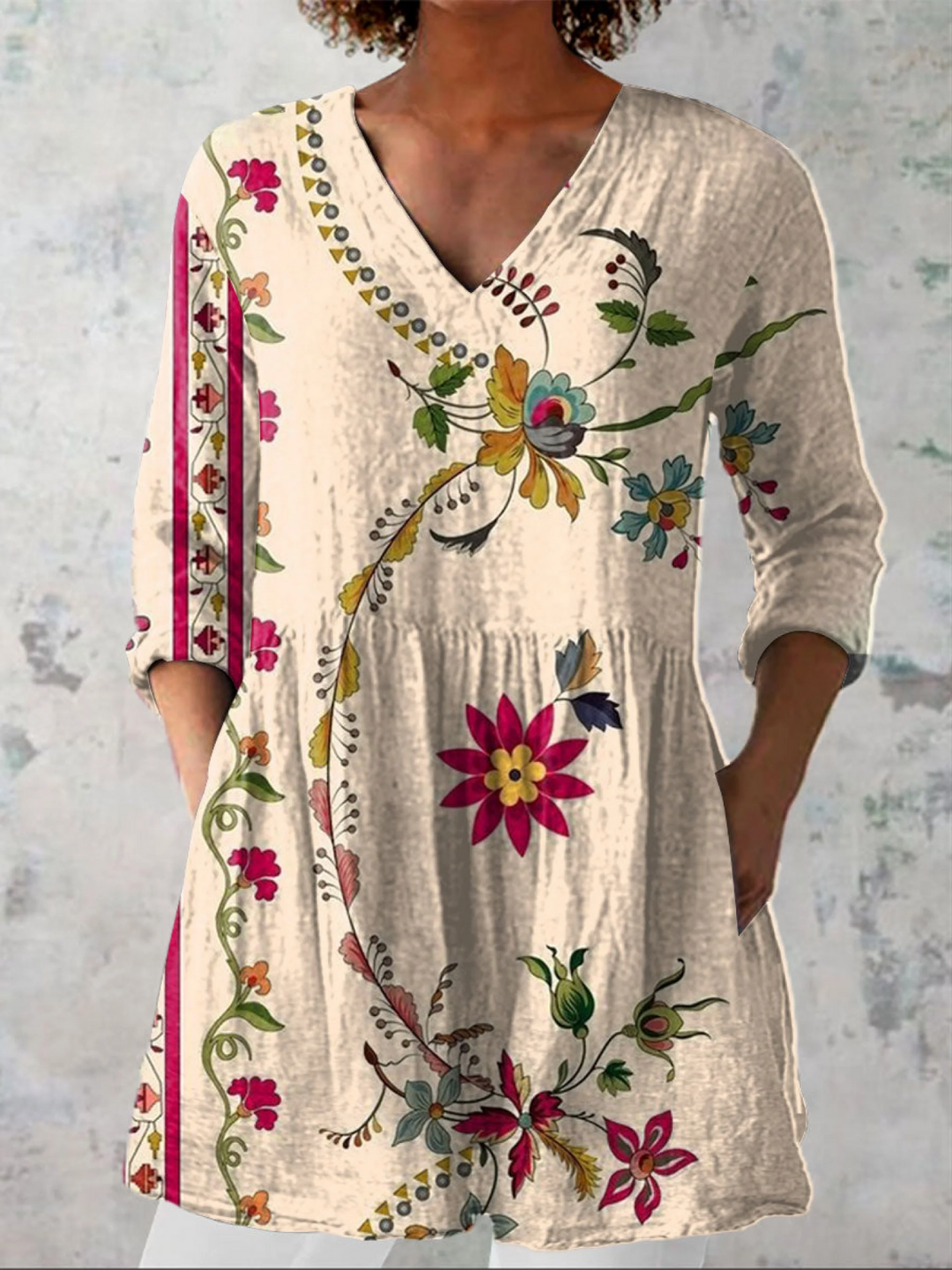 Naya | Lange V-hals blouse