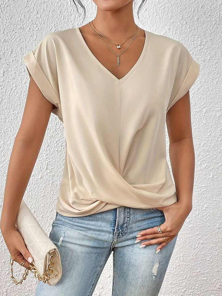 Van Delft Mode® | Comfortabel T-shirt met elegante halslijn (TIJDELIJK 1+1 GRATIS!)