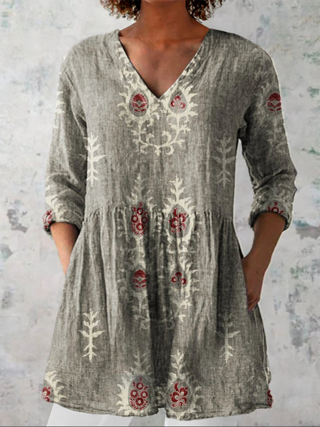 Maeve | Lange V-hals blouse