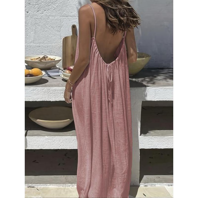 Ärmelloses Cami-Lounge-Maxikleid für Damen,