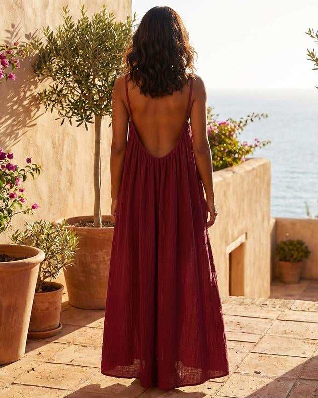 Ärmelloses Cami-Lounge-Maxikleid für Damen,