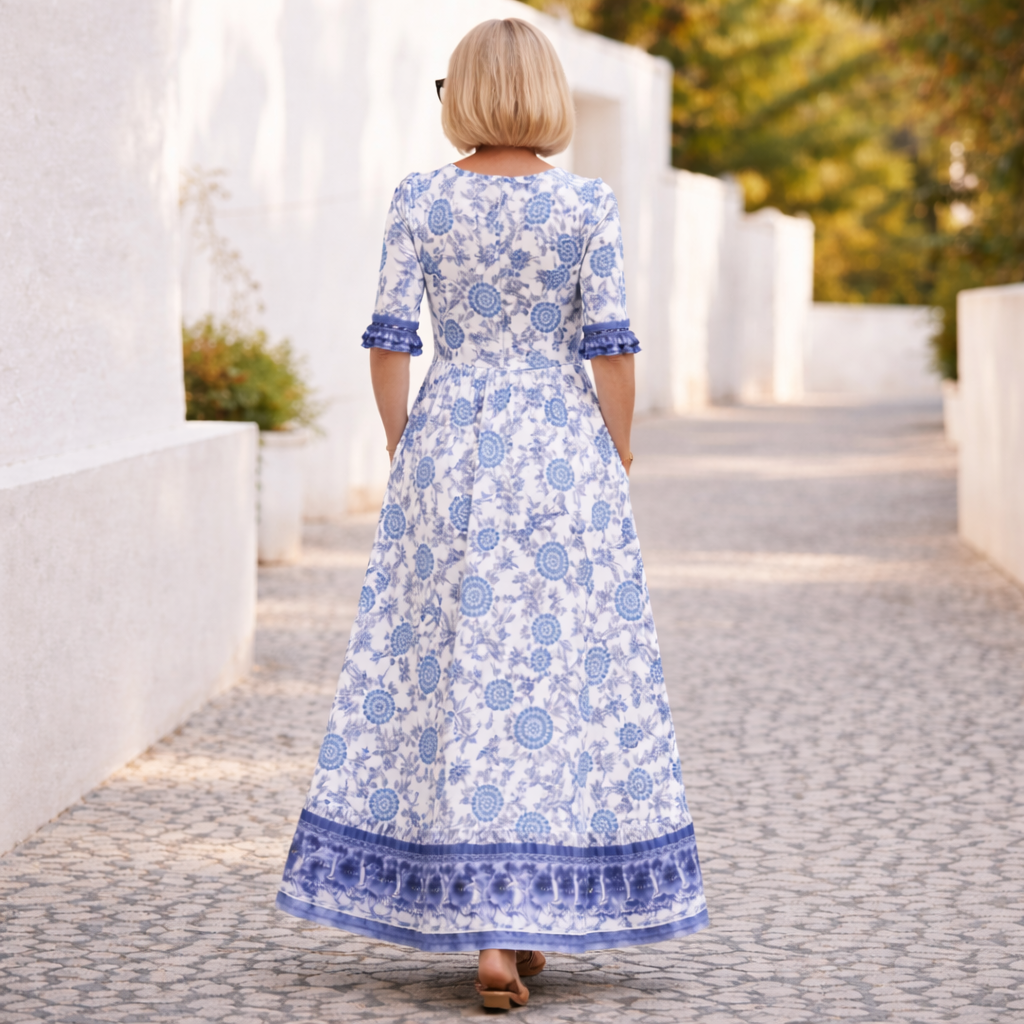 Elly | Elegantes Blumenkleid mit einem luftigen Flair