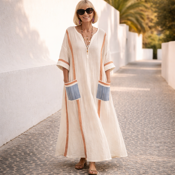 Susan | Figurbetontes Maxi-Sommerkleid