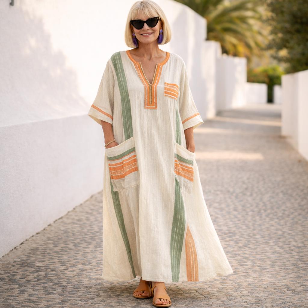 Susan | Figurbetontes Maxi-Sommerkleid