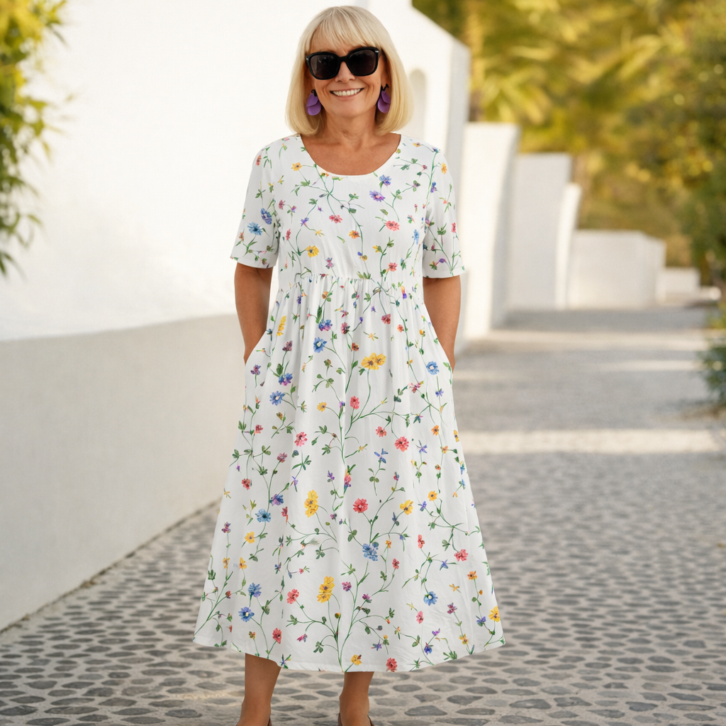 Robin | Florales Midikleid