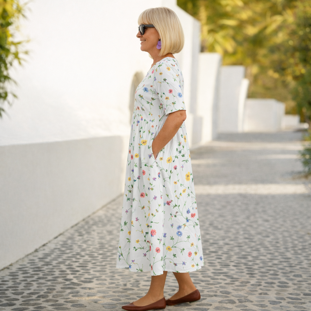 Robin | Florales Midikleid