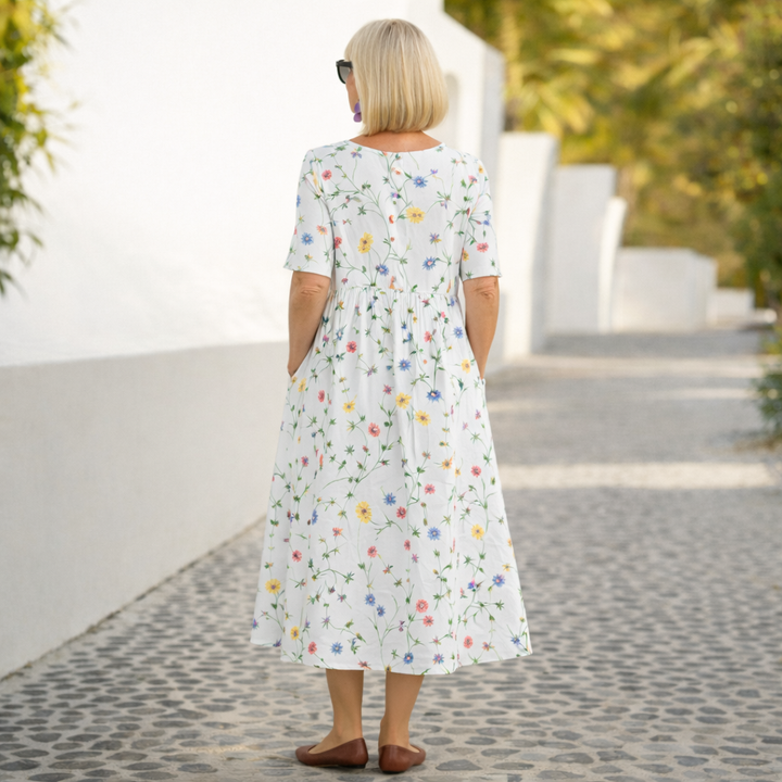 Robin | Florales Midikleid