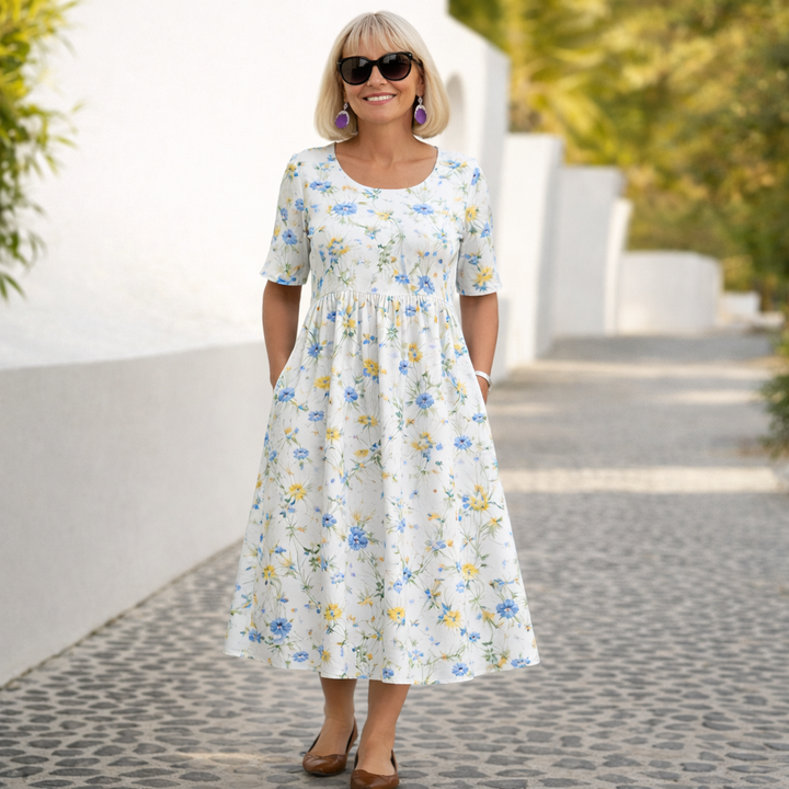 Robin | Florales Midikleid