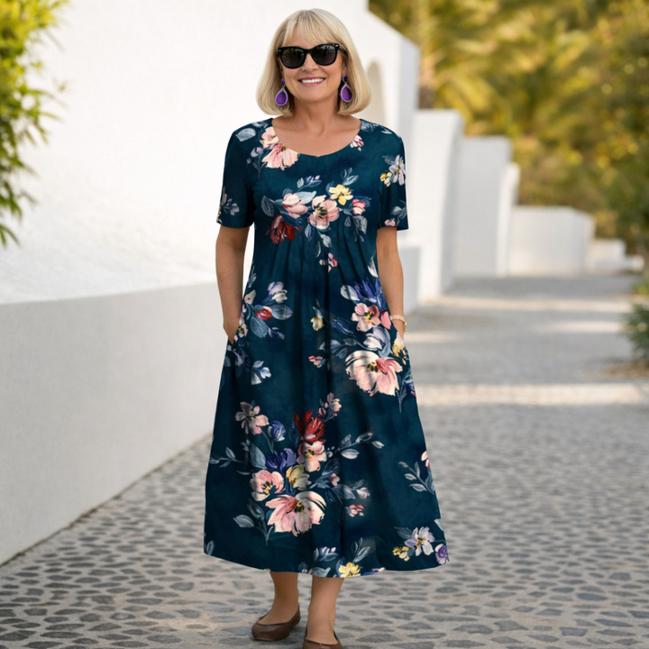 Robin | Florales Midikleid