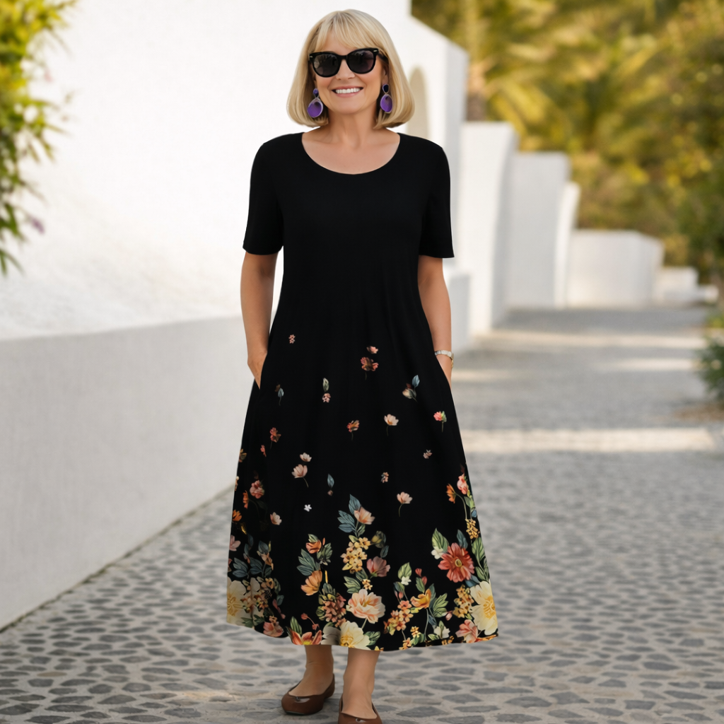 Robin | Florales Midikleid