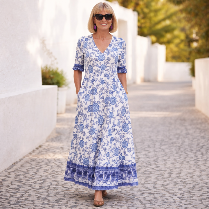 Elly | Elegantes Blumenkleid mit einem luftigen Flair