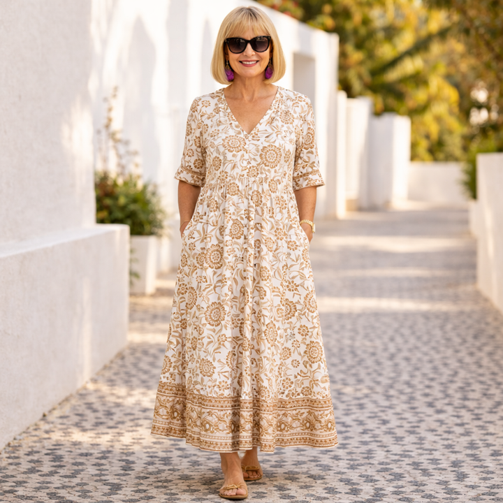 Elly | Elegantes Blumenkleid mit einem luftigen Flair