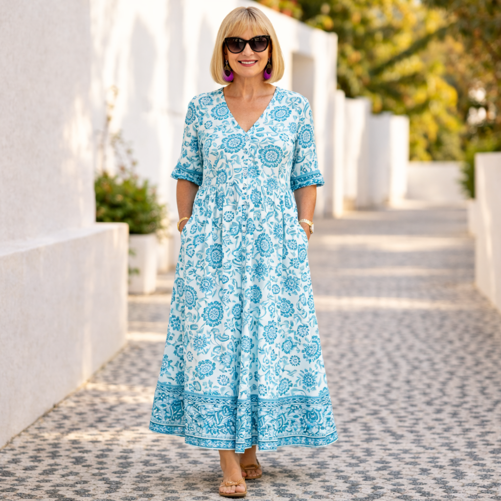 Elly | Elegantes Blumenkleid mit einem luftigen Flair