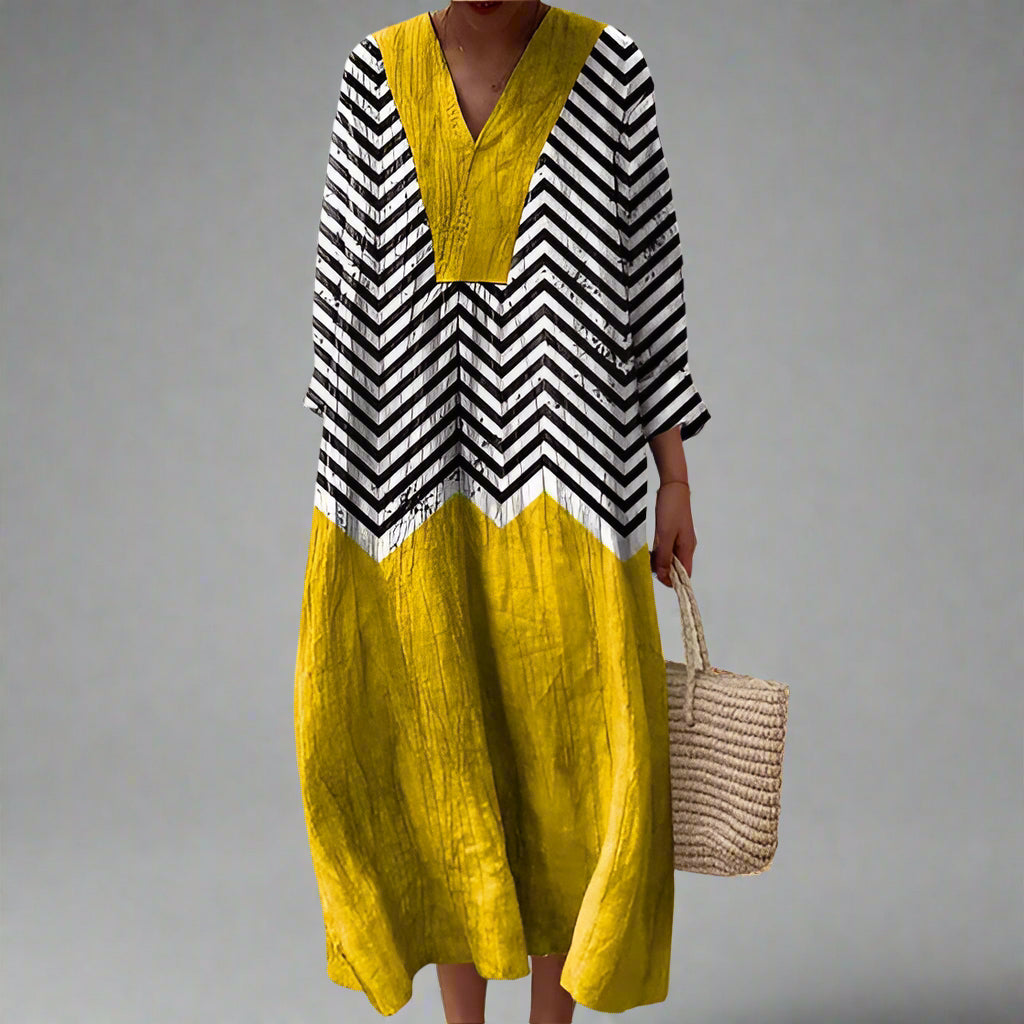 Juliana - Elegantes geometrisches Kleid