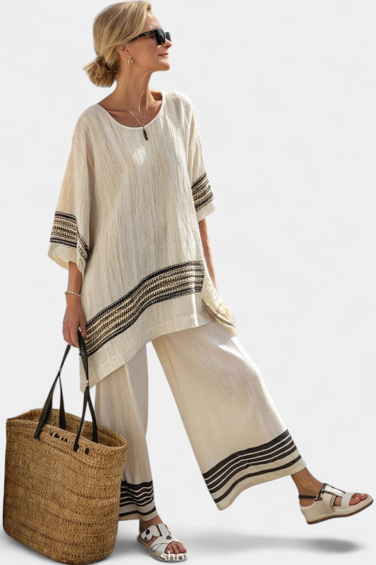 Helene | Natuurlijke comfort linnen set