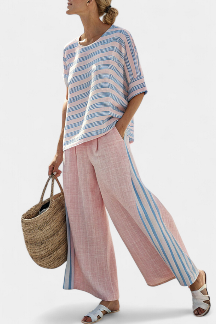 Virella | Zachte pastel linnen set