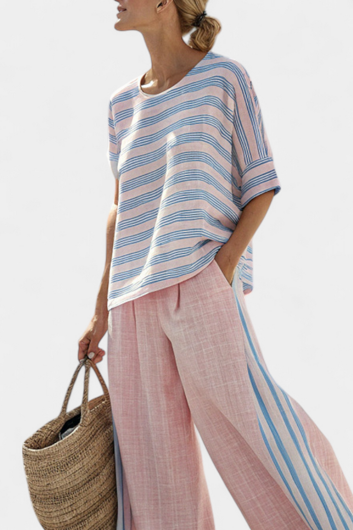 Virella | Zachte pastel linnen set