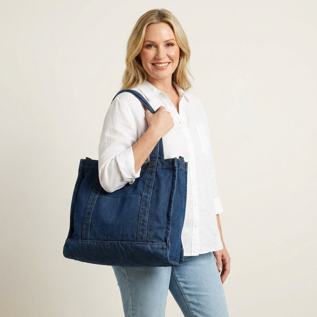 American Denim Cotton Tote