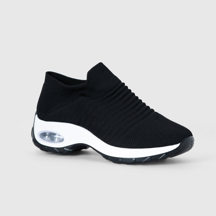 Ademende Vetervrije Stretch Schoenen – Zwart Wit