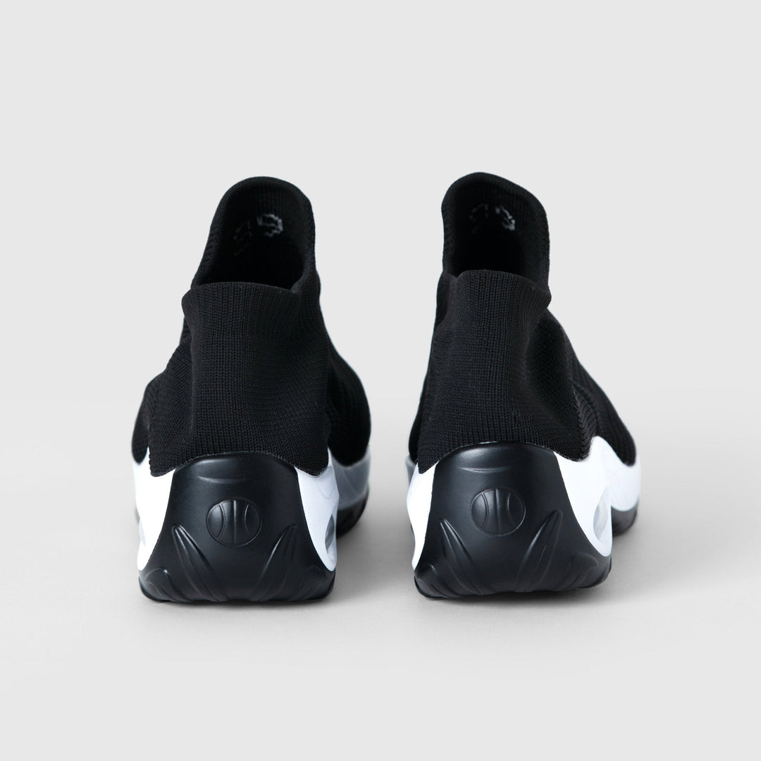 Ademende Vetervrije Stretch Schoenen – Zwart Wit