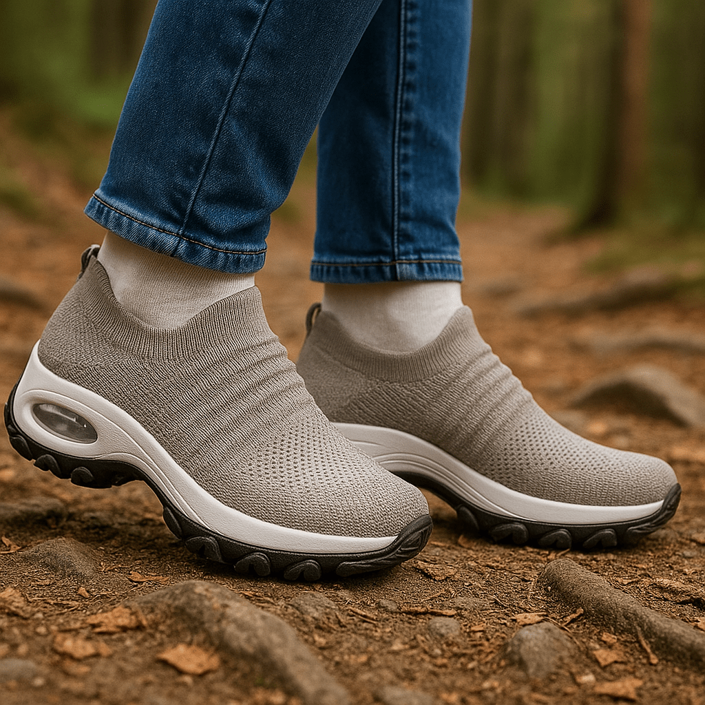 Ademende Vetervrije Stretch Schoenen – Khaki