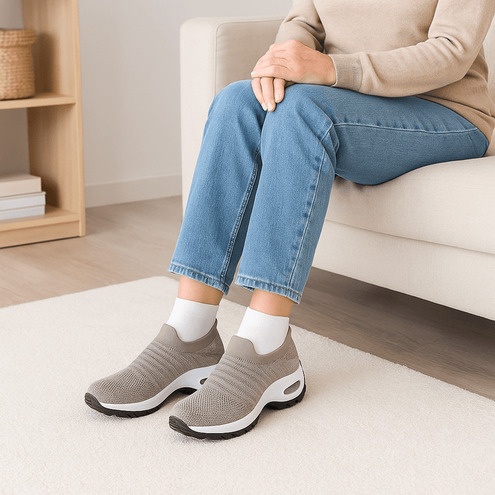 Ademende Vetervrije Stretch Schoenen – Khaki