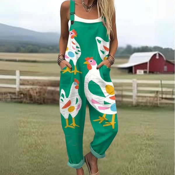 Bequeme Bedruckte Latzhose