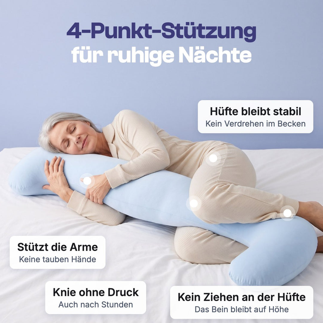 Noccé Kissen in der Seitenlage, 4-Punkt-Stützung