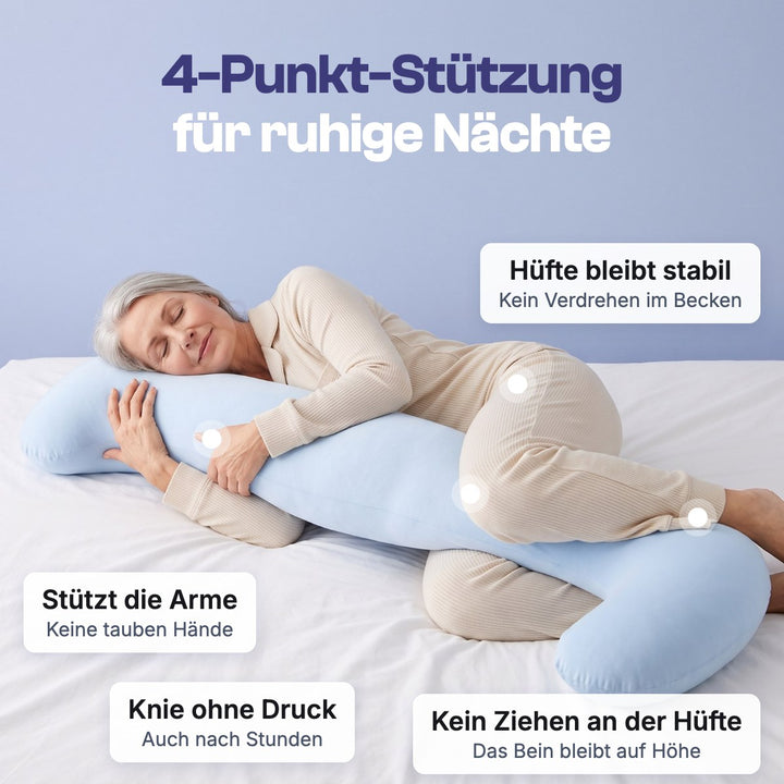 Noccé Kissen in der Seitenlage, 4-Punkt-Stützung
